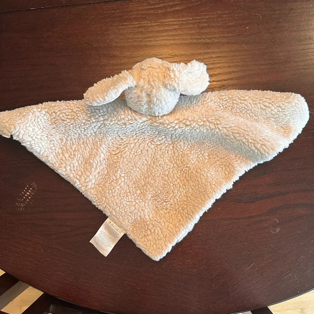 Cream Plush Bunny Security Blanket